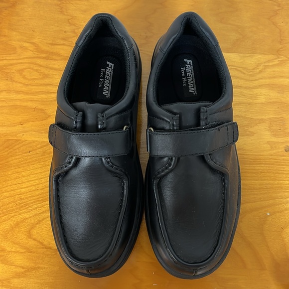 NEW Freeman Free Flex Men's Black Dress Casual Loafer Shoes NEW - Picture 3 of 15